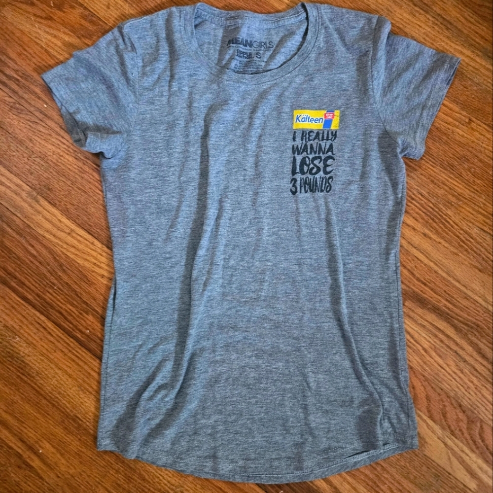 Mean Girls 'I Really Wanna Lose 3 Pounds' grey short sleeve t-shirt size small
